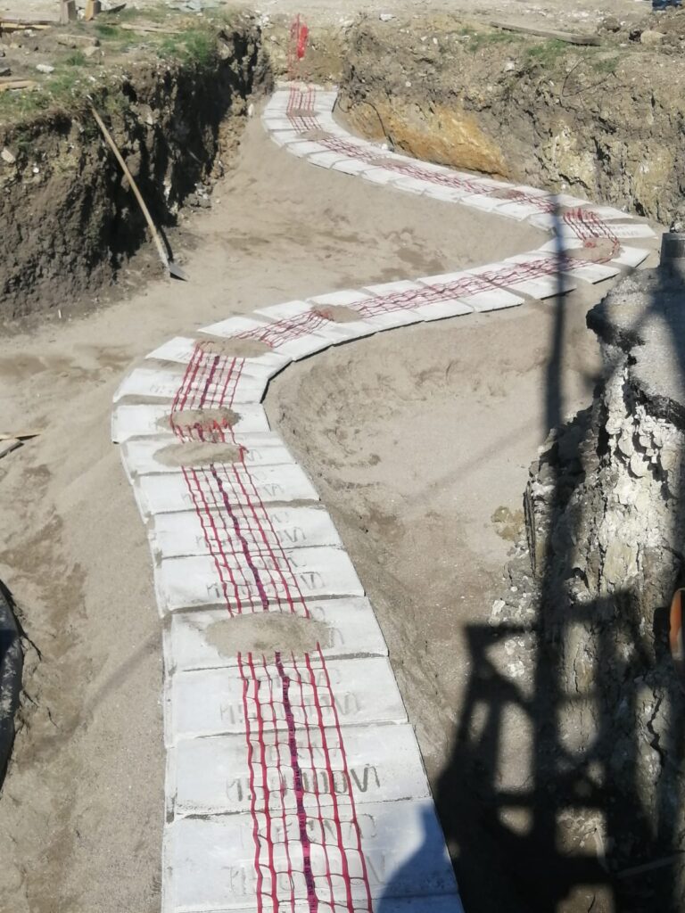 Attività di Posa in opera plotte di protezione cavidotto AT