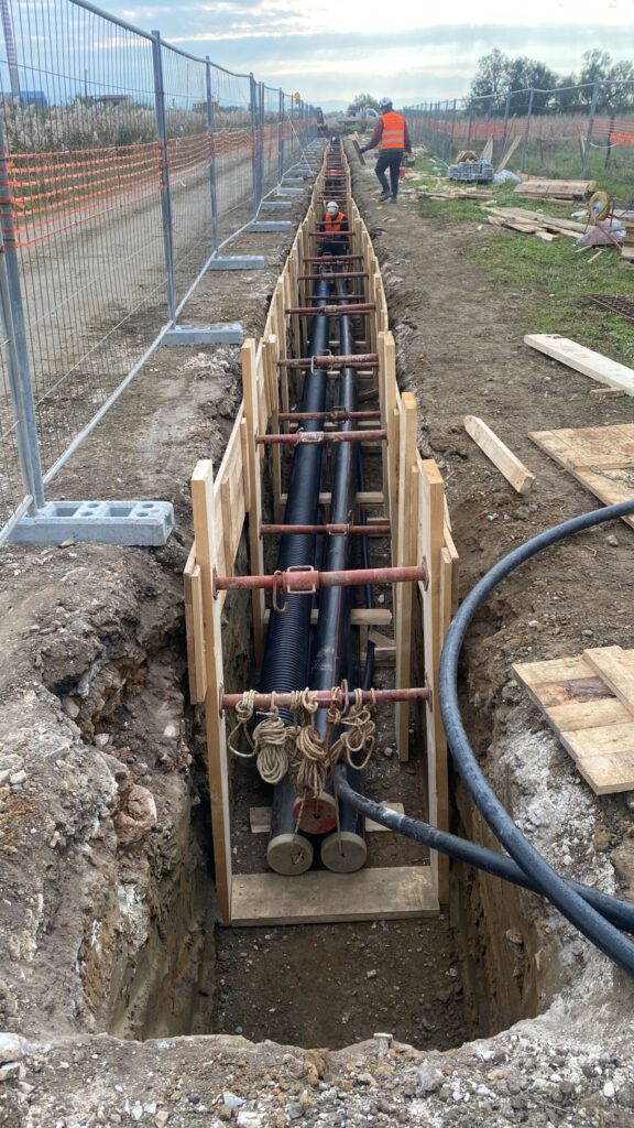 Attività di Realizzazione polifera AT e protezione scavo