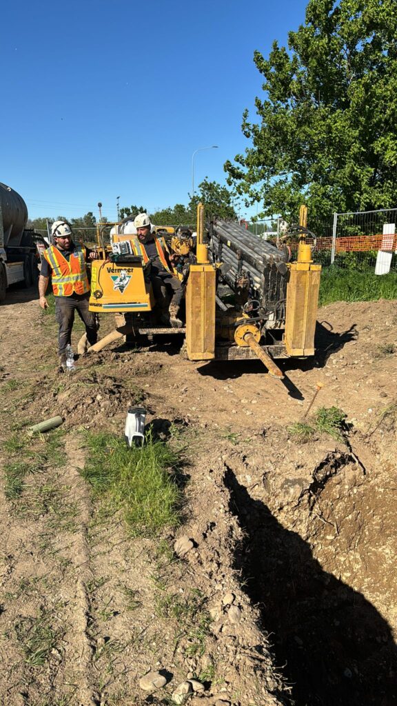 Posizionamento macchina perforatrice orizzontale