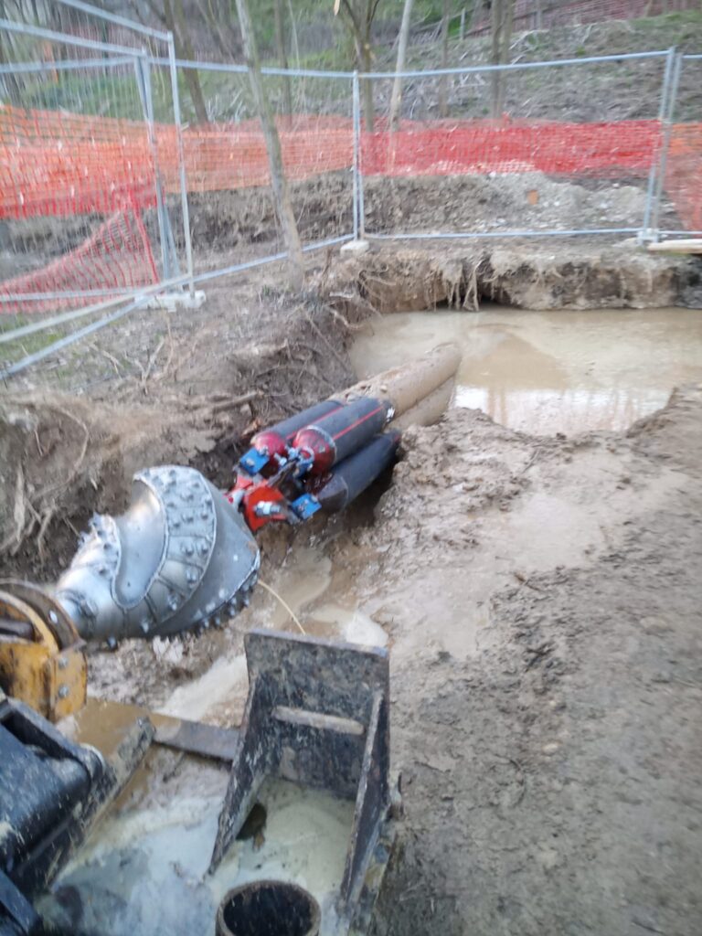 Trivellazione Orizzontale Controllata - Tiro dei tubi completato