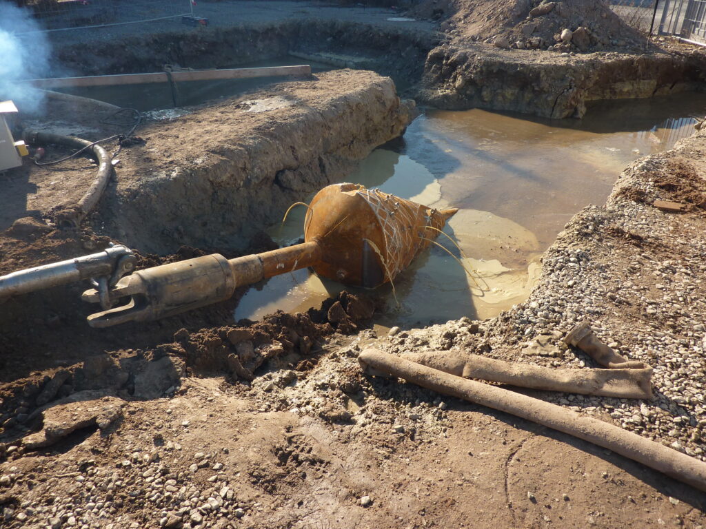 Erdbau Merano - TOC fase di alesatura allargamento foro