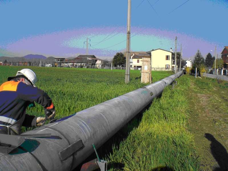 Padova - TOC fase di saldatura tubazioni