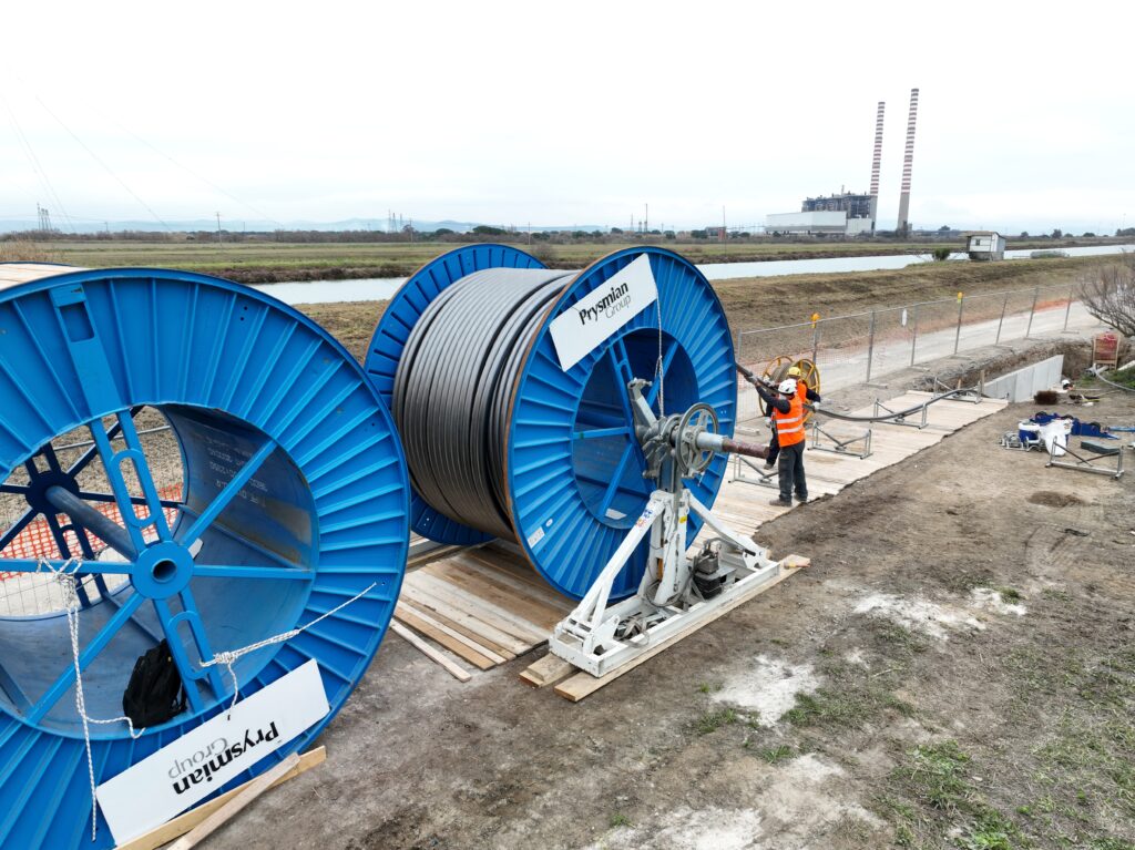 Terna Prysmian Piombino - Preparazione posa cavo AT 132 kV