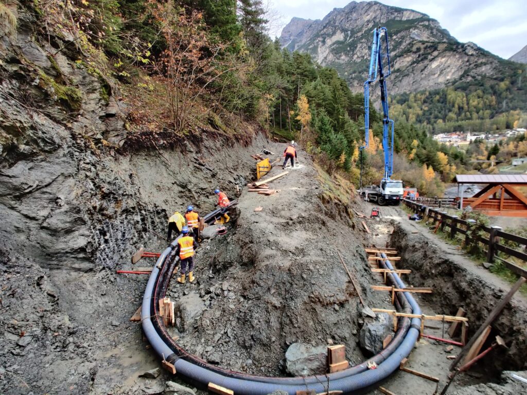 Terna Premadio - Realizzazione tubiera in roccia