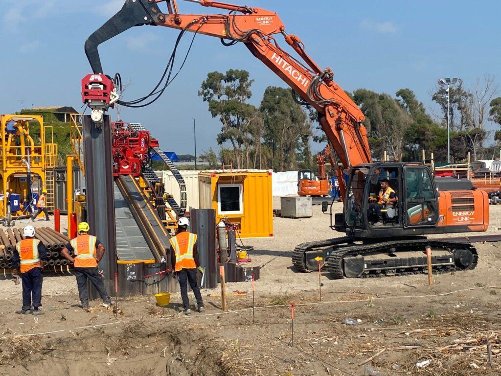 Terna Prysmian - Collegamento Tyrrhenian Link - Lato Campania - Infissione palancole di protezione